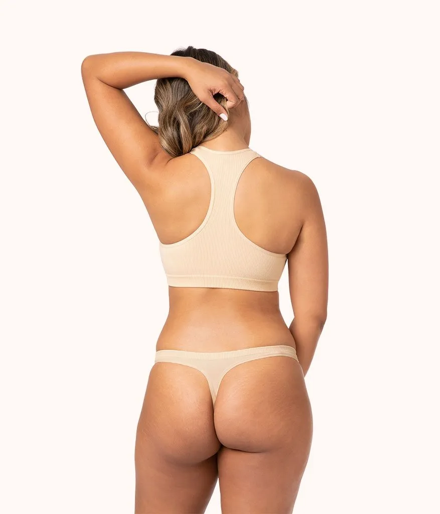 The Seamless Thong Bundle: Jet Black/Toasted Almond/Sky Blue